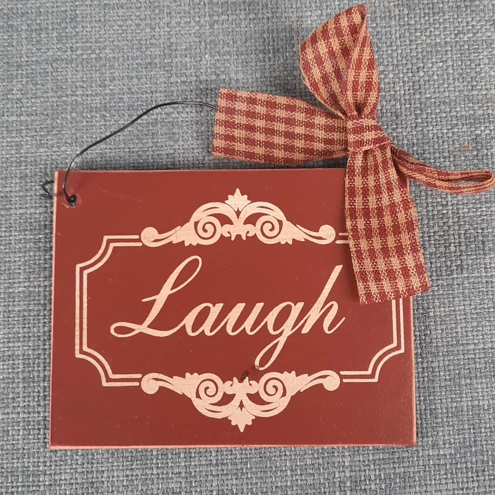 Laugh Wood Ornament Wine Bottle Tag Wedding Table Decoration Gift Tag Decor